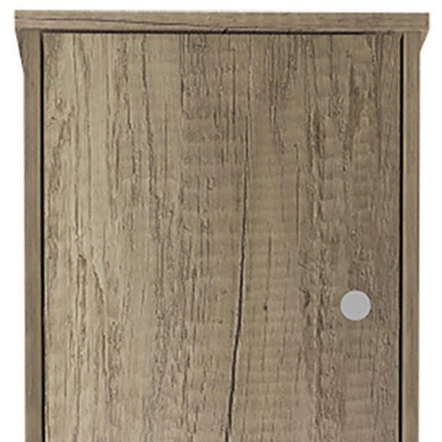 16" Natural Wood Accent Cabinet With Two Doors