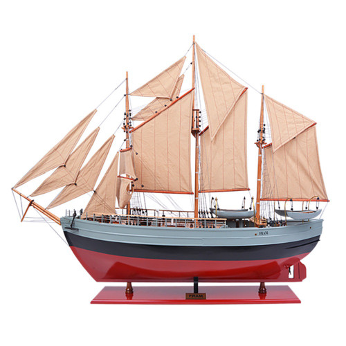 31" Unfinished Wood Hand Painted Model Boat
