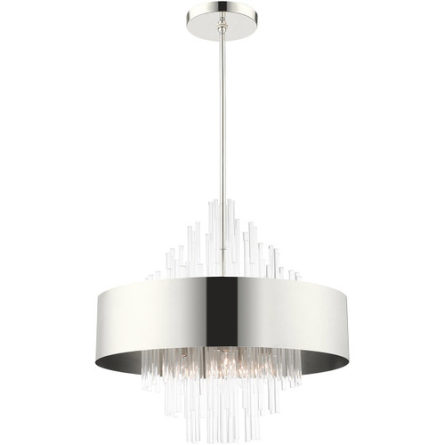 Ten Light Dimmable Chandelier With Shades