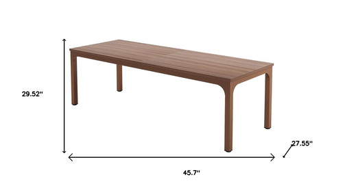 46" Brown Wood and Iron Dining Table