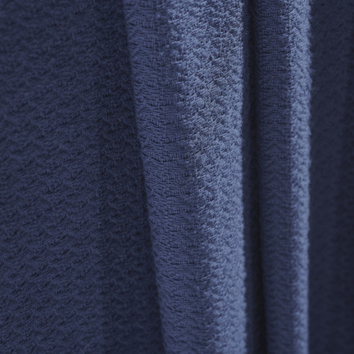 Twin Navy Blue Cotton Waffle Weave Blanket