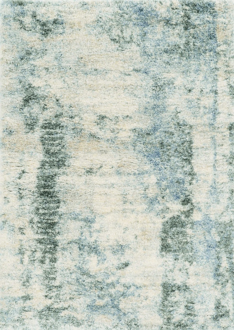 4' X 6' Ivory And Blue Area Rug
