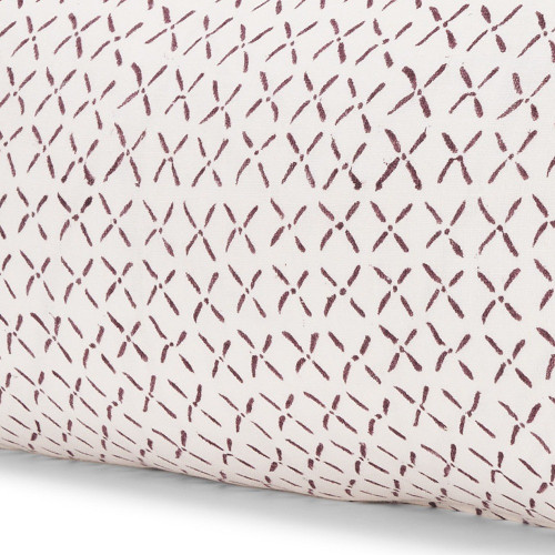 14" Cream Crosshatch Linen Throw Pillow Cover