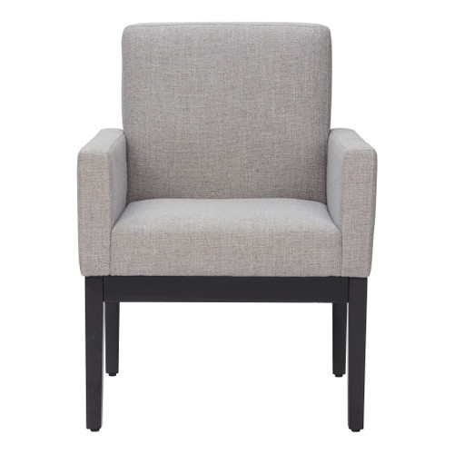 Gray and Black Upholstery Dining Arm Chair