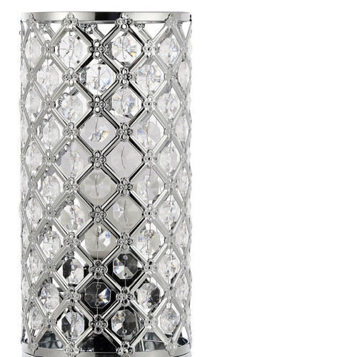 10" Silver Column Lamp