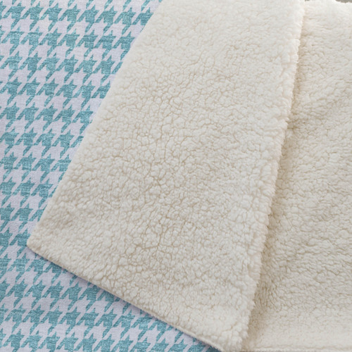 50" X 70" Aqua And White Houndstooth Microfiber Plush Throw Blanket
