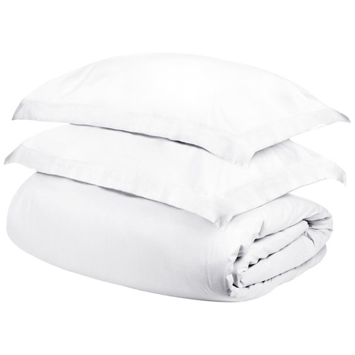 White Queen Cotton Washable Duvet Cover Set With Two Shams
