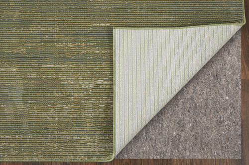 7' X 10' Tan and Green Power Loom Area Rug