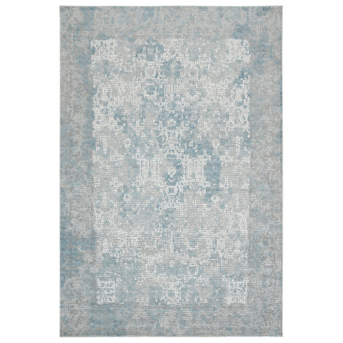 2' X 3' Gray Blue And Ivory Medallion Area Rug