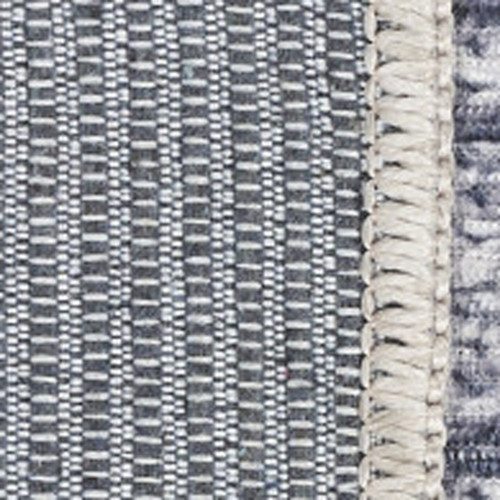 8' Runner Gray Abstract Power Loom Washable Non Skid Runner Rug