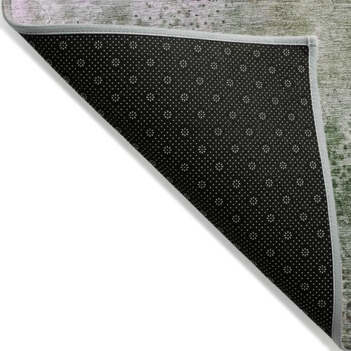 10' X 14' Purple Abstract Washable Non Skid Indoor Outdoor Area Rug