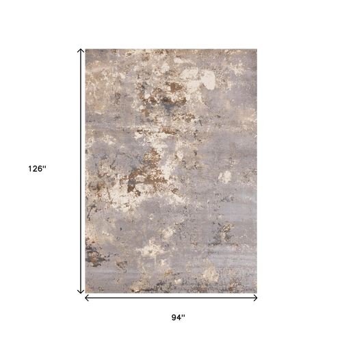 Taupe Abstract Area Rug