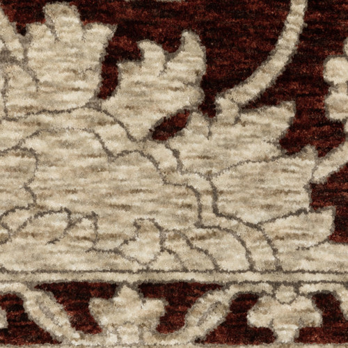 10' X 13' Beige Floral Area Rug With Fringe