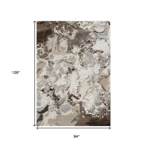 Taupe Abstract Area Rug