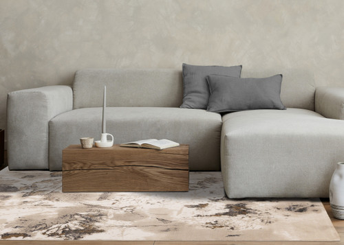 Taupe Abstract Area Rug