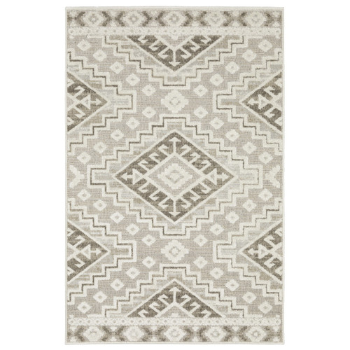10' X 13' Beige And Brown Tribal Area Rug