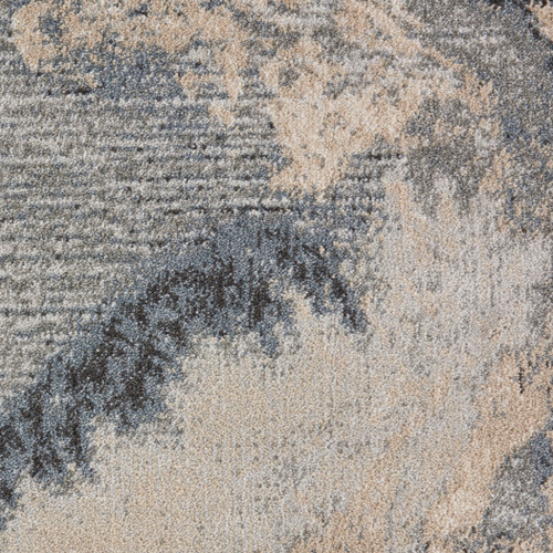 4' X 6' Gray Blue and Ivory Abstract Area Rug