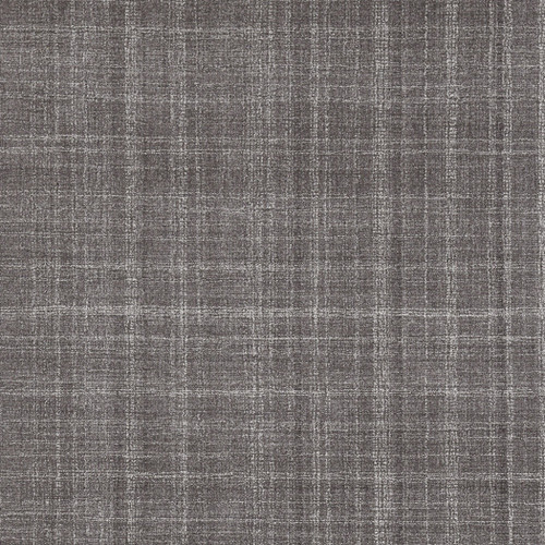 8' X 10' Graphite And Ivory Wool Plaid Hand Tufted Area Rug