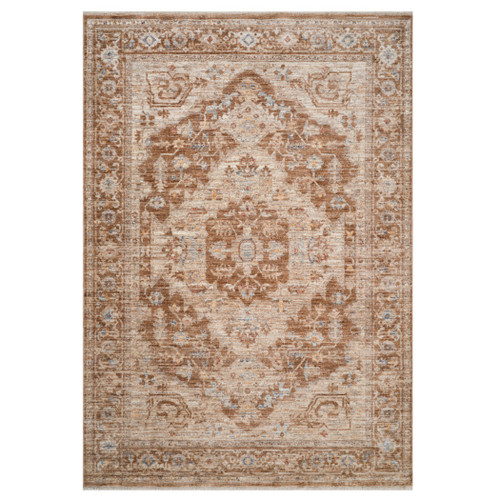 SFloral Medallion Runner Rug With Fringe
