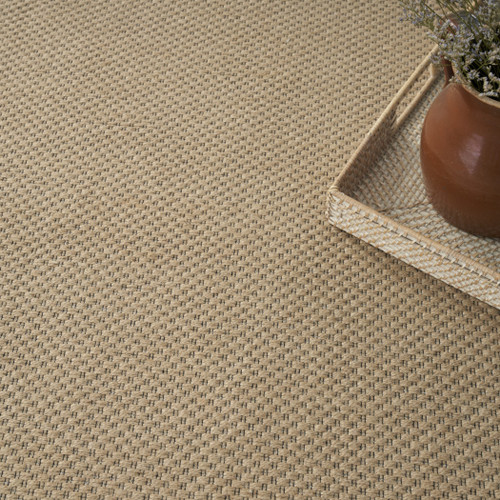 4' X 6' Natural Flatweave Non Skid Area Rug With Fringe