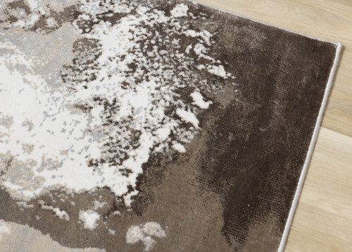 Taupe Abstract Area Rug