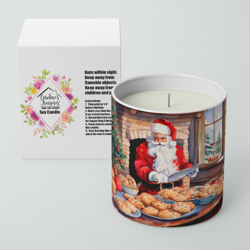 Cookies with Santa Claus Decorative Soy Candle