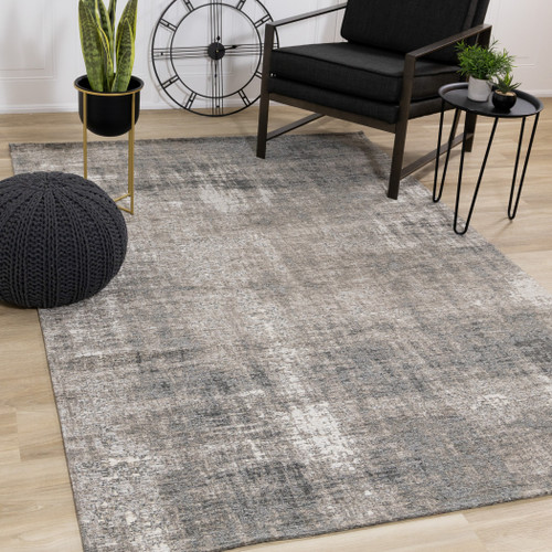 Off Abstract Area Rug