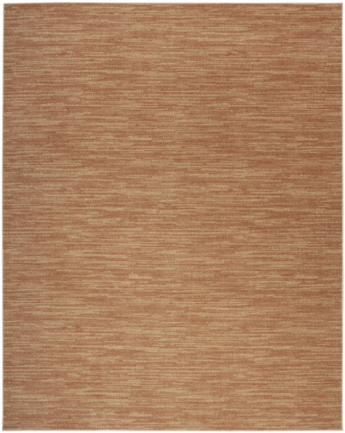 9' X 12' Rust Abstract Indoor Outdoor Area Rug