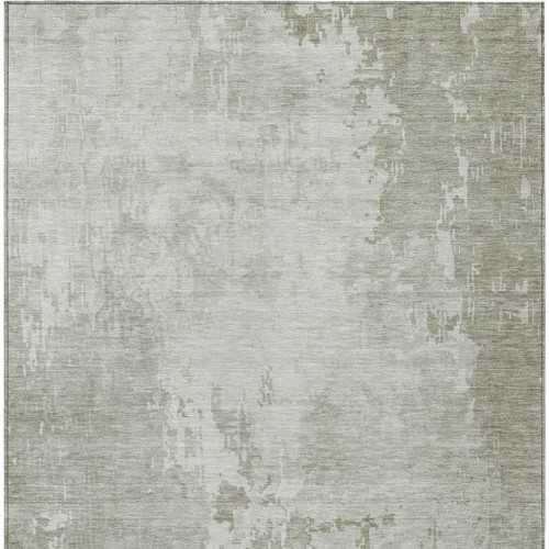 8' X 10' Linen Abstract Washable Indoor Outdoor Area Rug