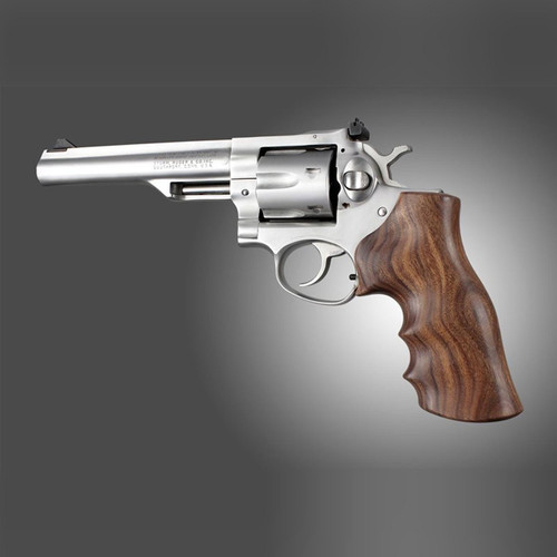 Hogue Ruger GP100/Super Redhawk Smooth Pau Ferro Wood Grips with Finger Grooves