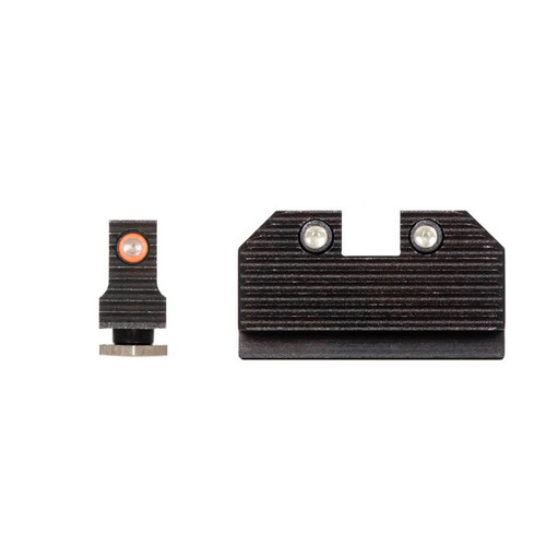 Night Fision Optics-Ready Stealth Series for Glock 17/19/34 Orange Front Ring/Black Rear Rings
