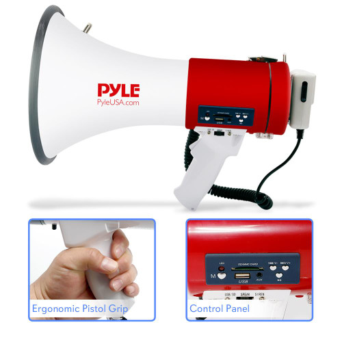 Pyle 50 Watt Megaphone with Built-in Siren