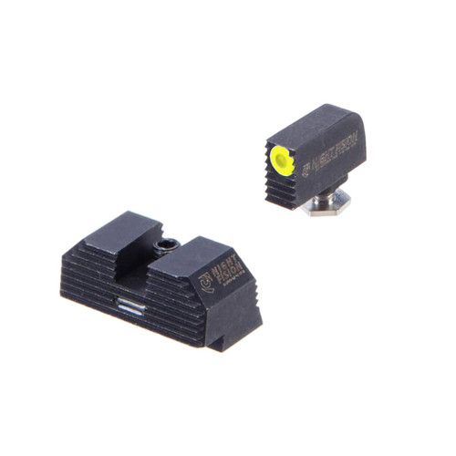 Night Fision Night Sight Set for Glock 17/19/34 Yellow Front Ring/Black Rear Rings