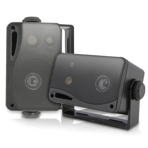 Pyle Marine 3-Way Box Speakers with 3.5” Woofer (Black)