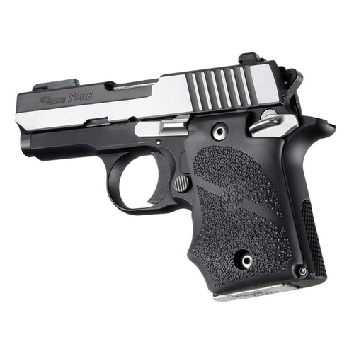Hogue Sig Sauer P938 OverMolded Rubber Grip with Finger Groove (Black)