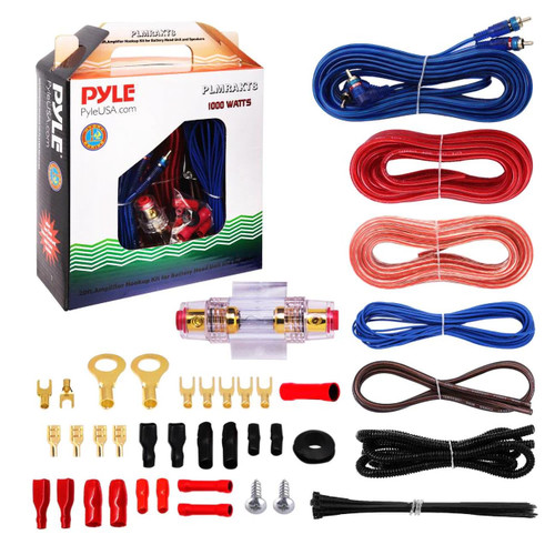 Pyle 8 Gauge Amplifier Wiring Kit Marine Grade - 1000 Watts