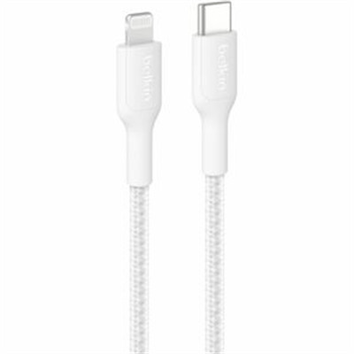 C LTG CBL BRAIDED 1M WHT