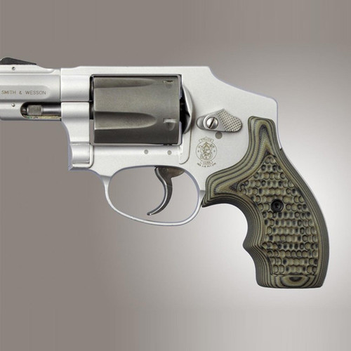 Hogue S&W J-Frame Bantam Piranha Grip G10 - G-Mascus (Green Lava)