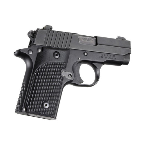Hogue Sig Sauer P238 Piranha Grip G10 - G-Mascus (Solid Black)