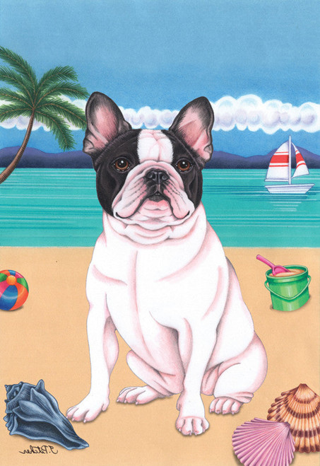 French Bulldog - Tomoyo Pitcher Summer Beach Garden Flag 