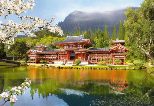 Replica of the Old Byodi-on Temple, 1000 Piece Jigsaw Puzzle
