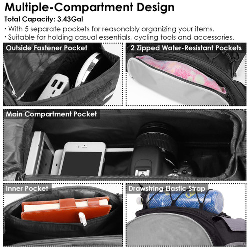 Bike Bag Bicycle Rear Seat Carrier Bag 