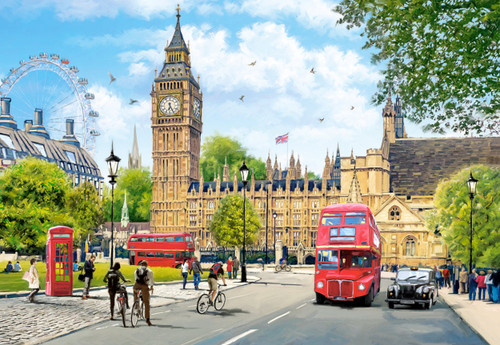Busy Morning in London, 1000 Piece Jigsaw Puzzle