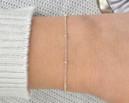 Sterling Silver Satellite Chain Bracelet