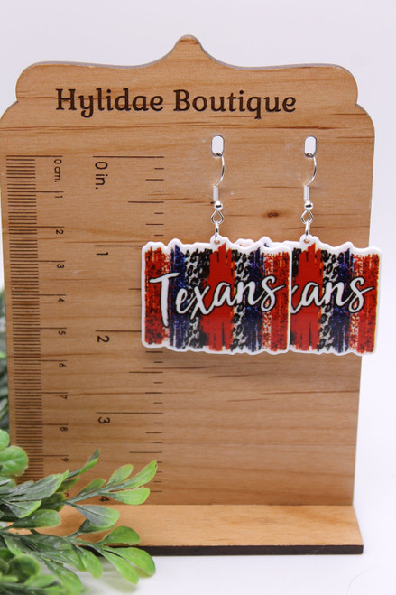 Texans Football || Dangle Earrings