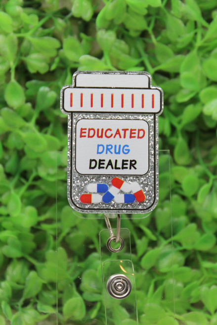 Educated Drug Dealer Badge/ID Holder Reel