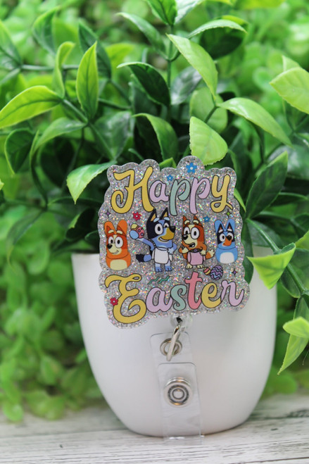 Happy Easter Bluey Badge Reel