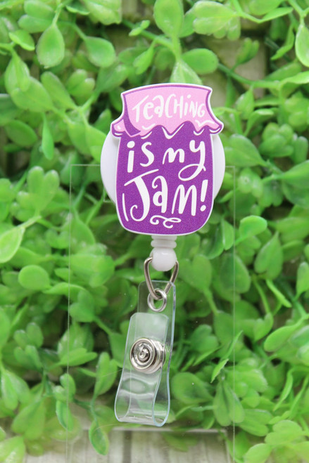 Teaching is My Jam Badge/ID Holder Reel