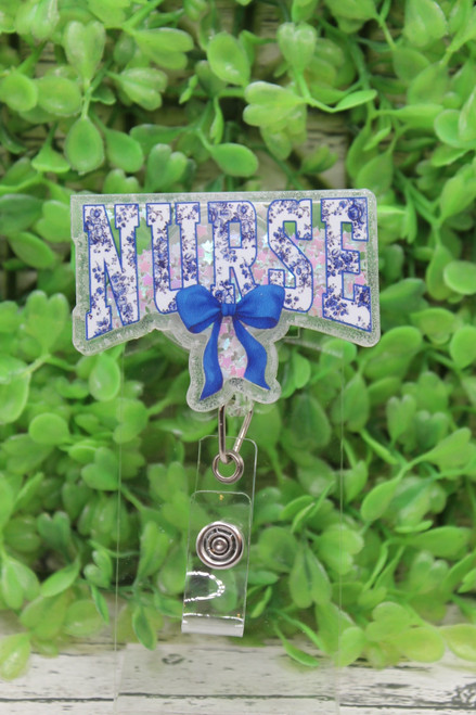 NURSE Floral Shaker Badge Reel