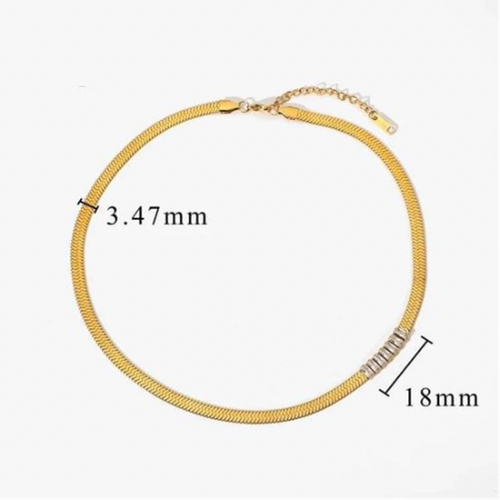 Herringbone Jeweled Necklace